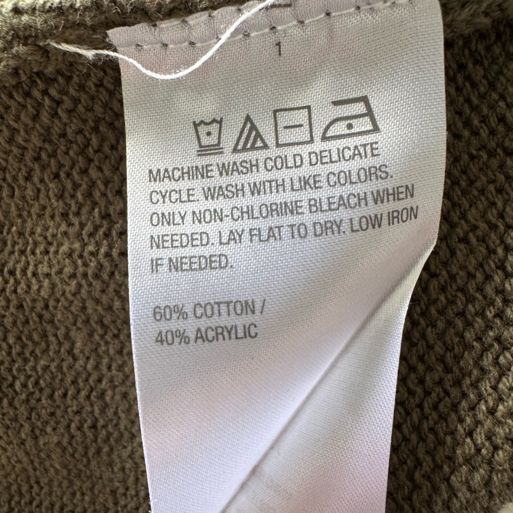 Two-Tone Green Mock Turtleneck Sweater with Pink Stitching - Picture 4 of 4